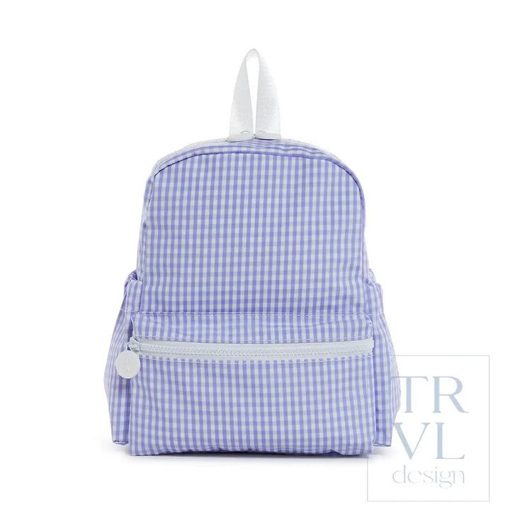 Mini Backer - Gingham Lilac *Trvl Deal
