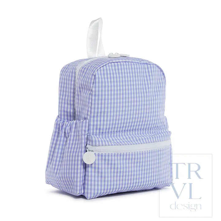 Mini Backer - Gingham Lilac *Trvl Deal