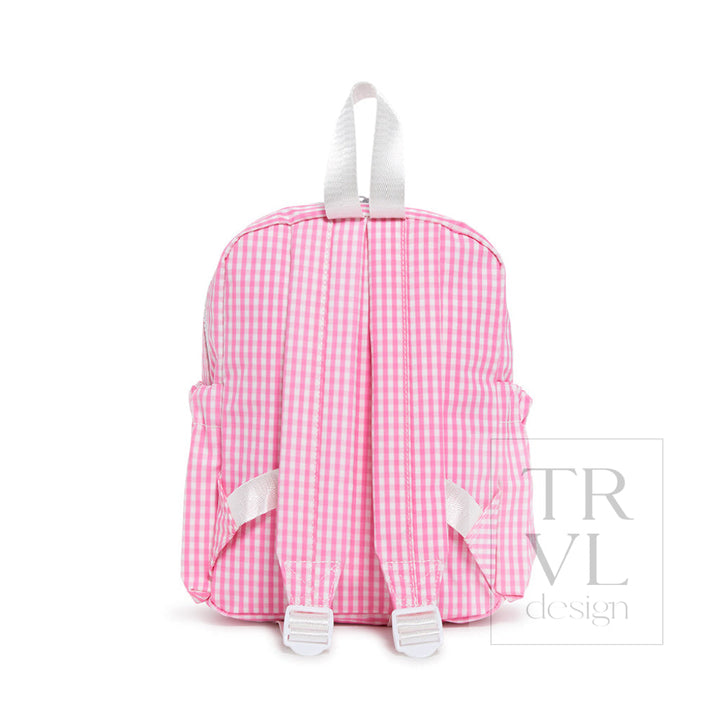 Mini Backer - Gingham Pink *Backorder 12/1 Backpacks