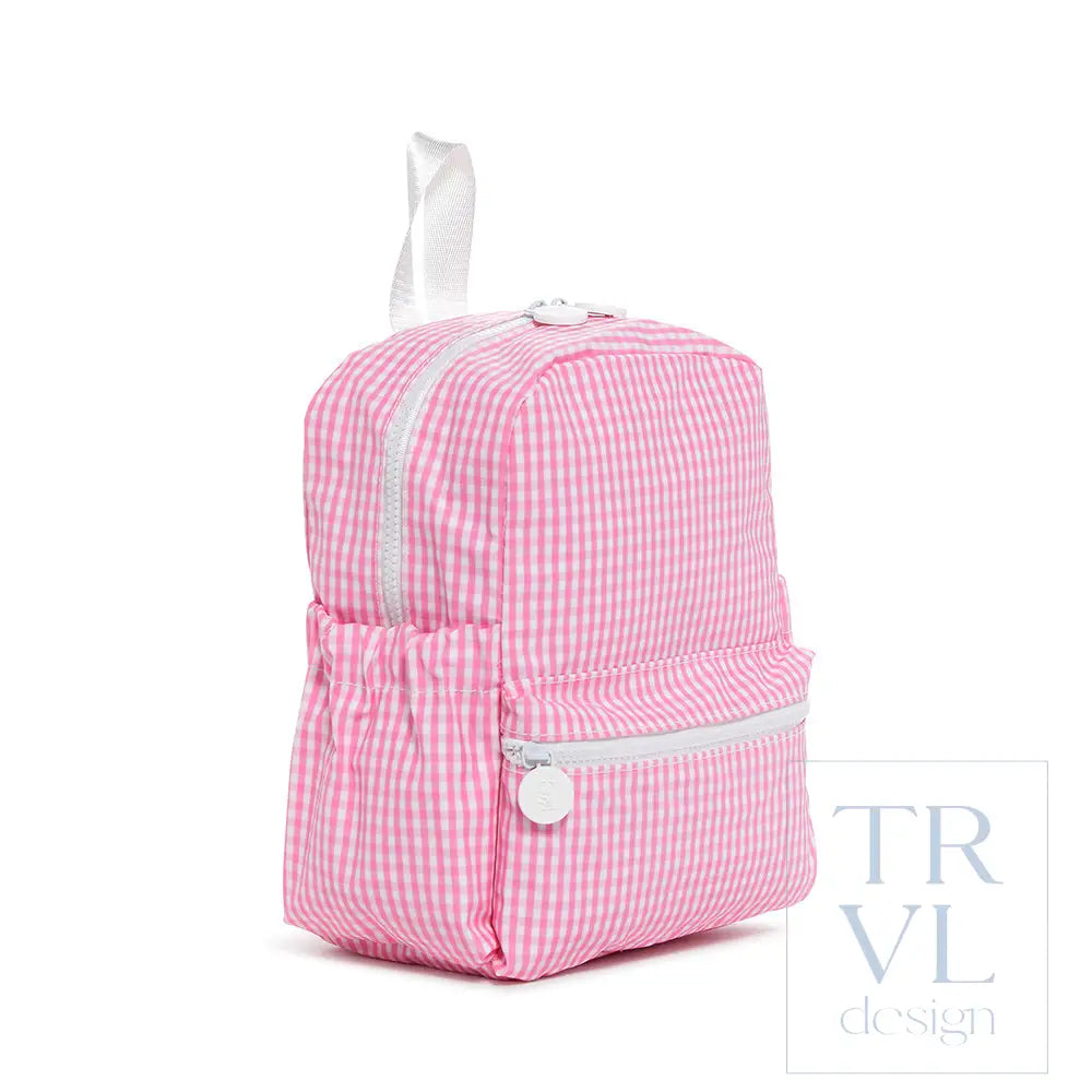 Mini Backer - Gingham Pink *Backorder 12/1 Backpacks