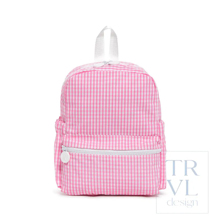 Mini Backer - Gingham Pink *Backorder 12/1 Backpacks