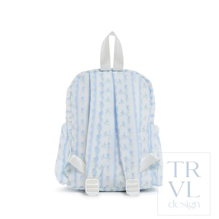 Mini Backer - Ribbon Floral Blue Backpacks