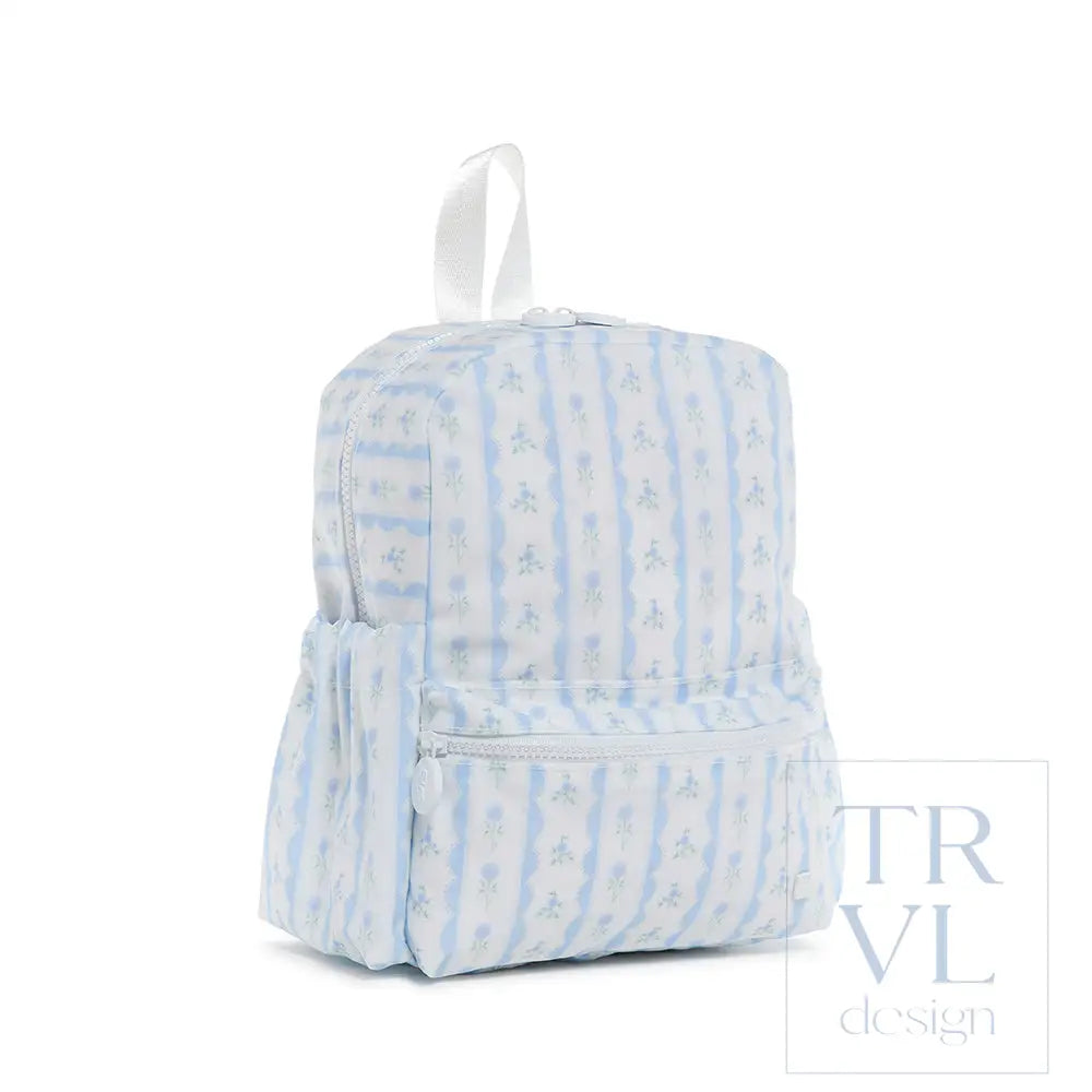 Mini Backer - Ribbon Floral Blue Backpacks