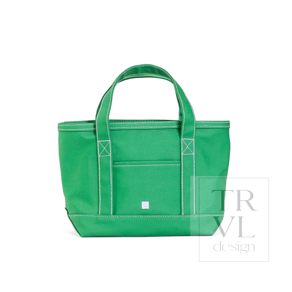 MINI TOTE - COATED CANVAS KELLY GREEN - Tote Bags