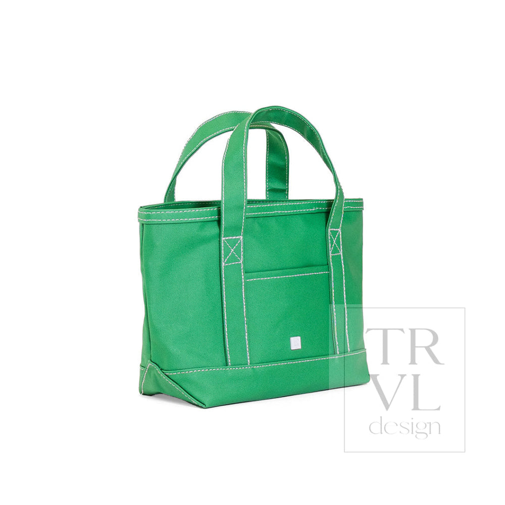 MINI TOTE - COATED CANVAS KELLY GREEN - Tote Bags