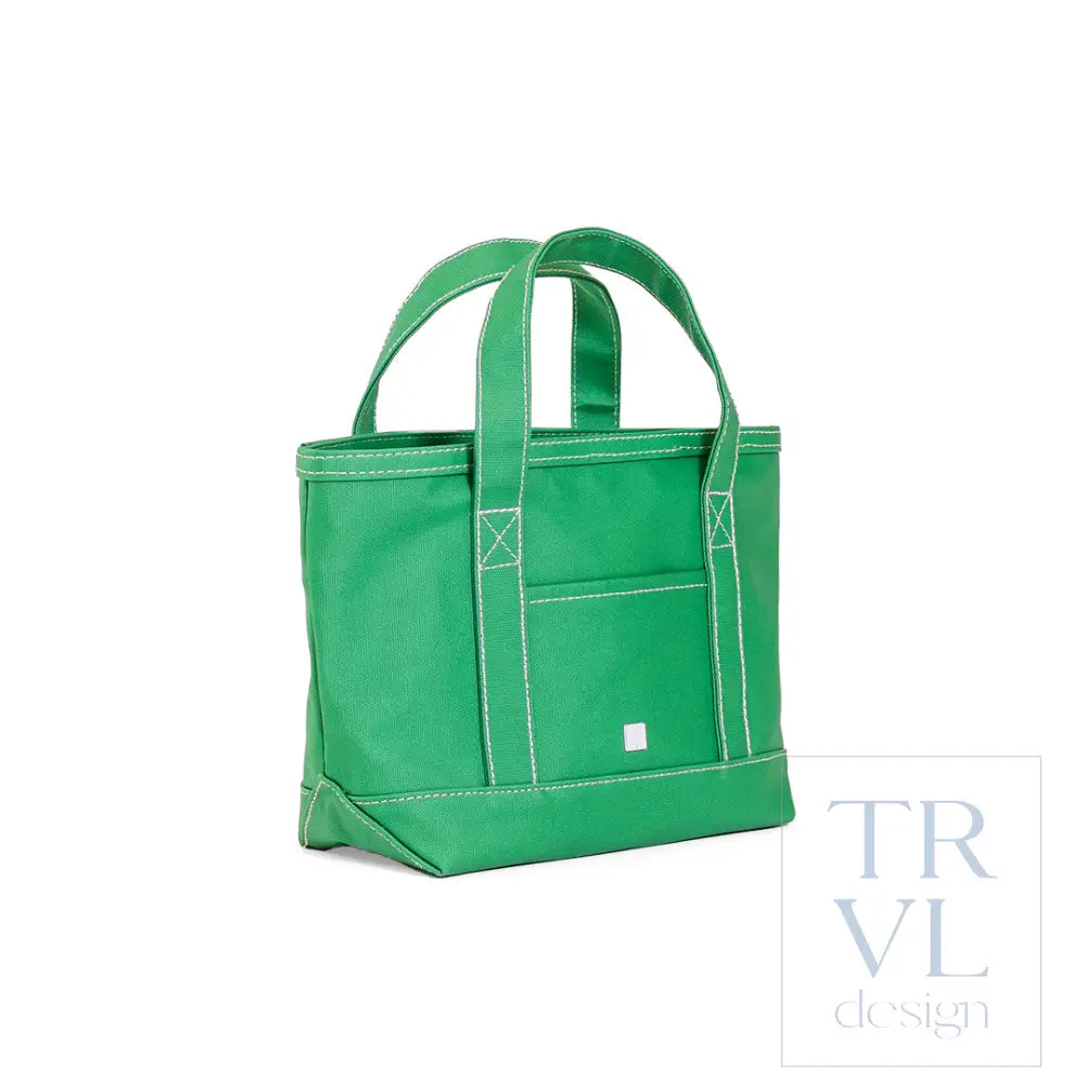 MINI TOTE - COATED CANVAS KELLY GREEN - Tote Bags