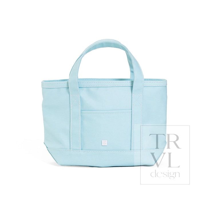 MINI TOTE - COATED CANVAS LAKE BLUE - Tote Bags