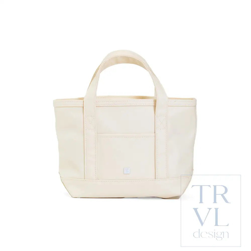 MINI TOTE - COATED CANVAS NATURAL - Tote Bags