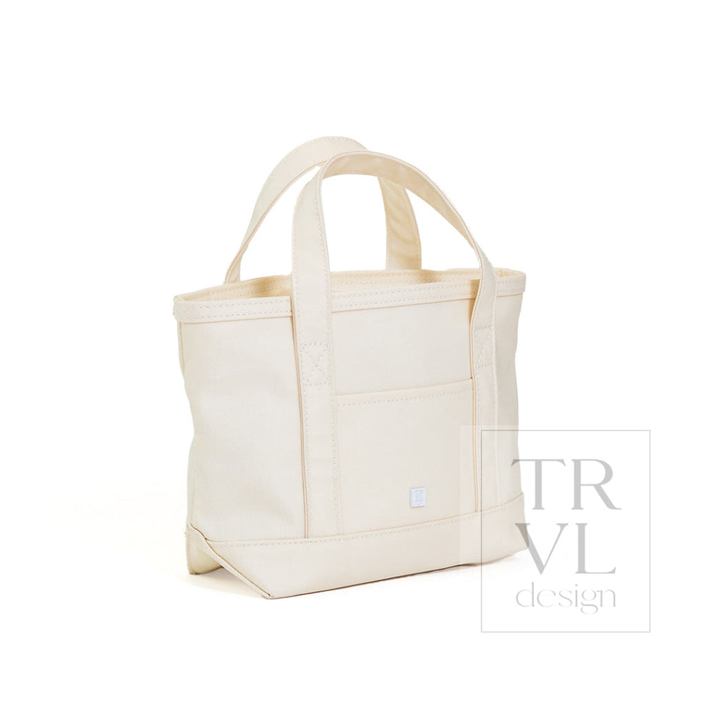 MINI TOTE - COATED CANVAS NATURAL - Tote Bags