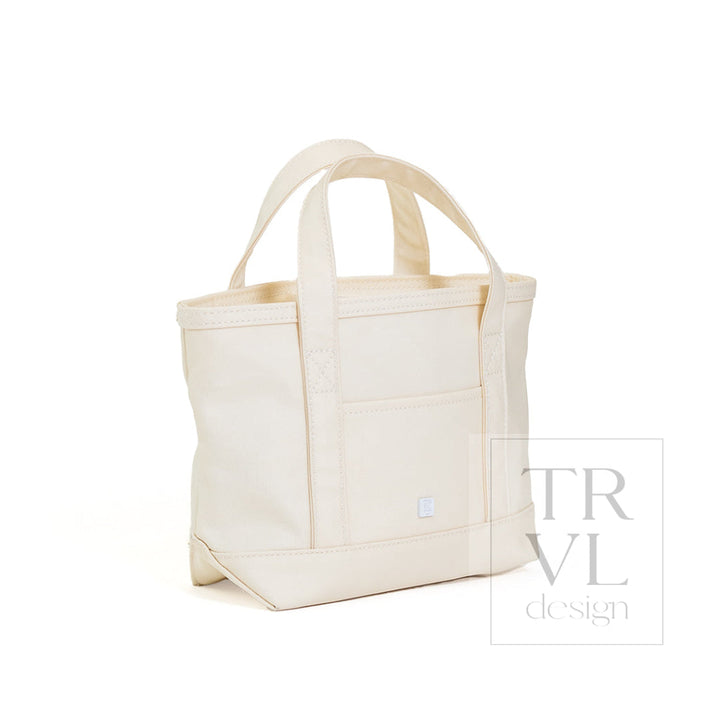 MINI TOTE - COATED CANVAS NATURAL - Tote Bags