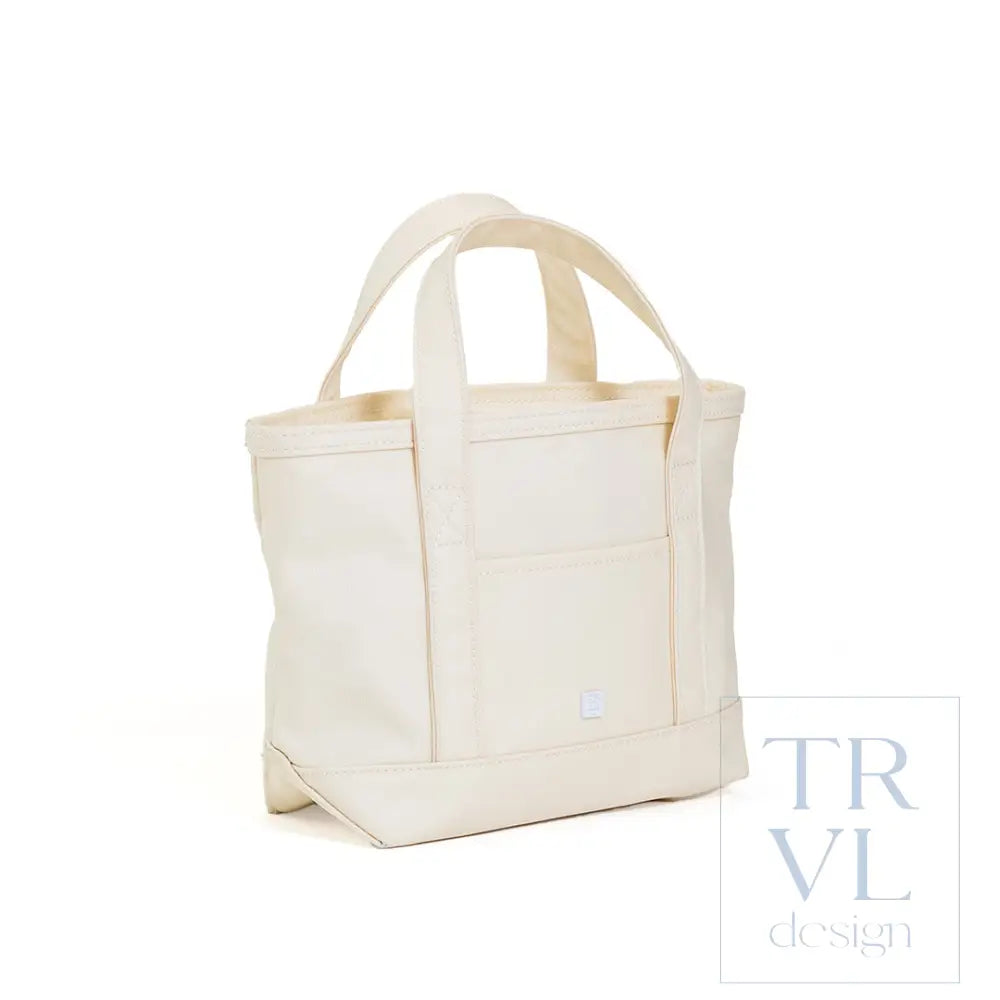 MINI TOTE - COATED CANVAS NATURAL - Tote Bags