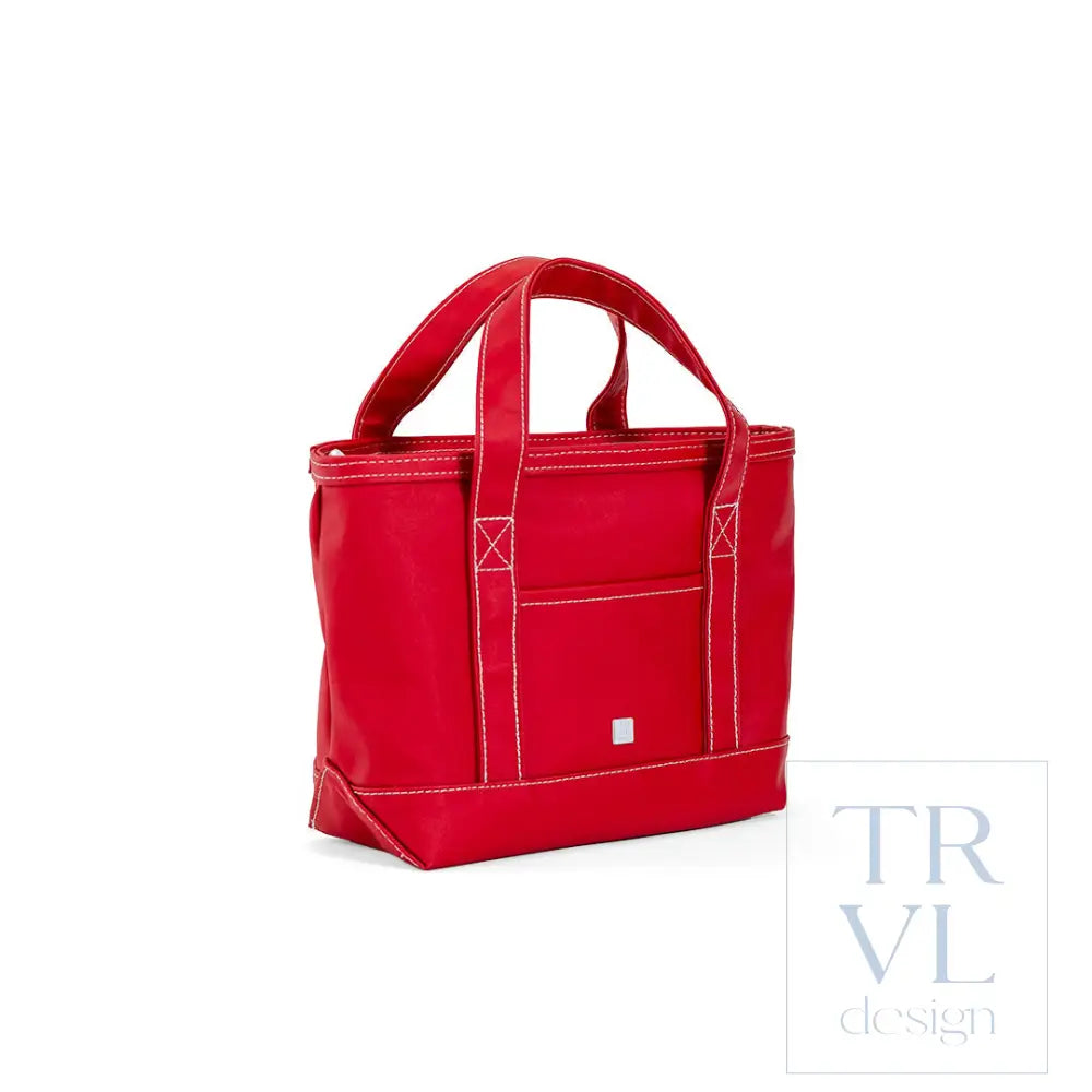MINI TOTE - COATED CANVAS RED - Tote Bags
