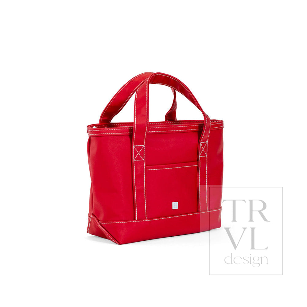 MINI TOTE - COATED CANVAS RED - Tote Bags
