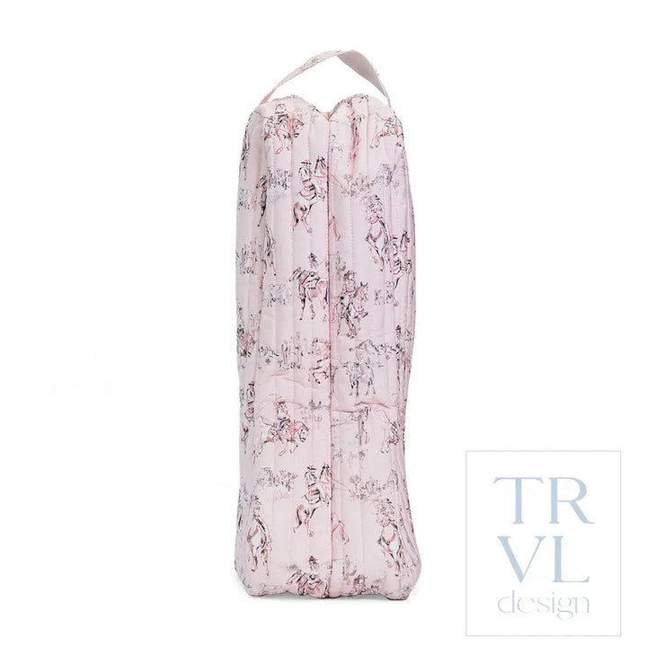 Quilted Large Boot Bag - Cowgirl Toile - Shoe Bags