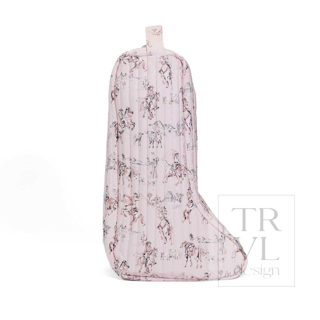 QUILTED LG BOOT BAG - COWGIRL TOILE - Shoe Bags