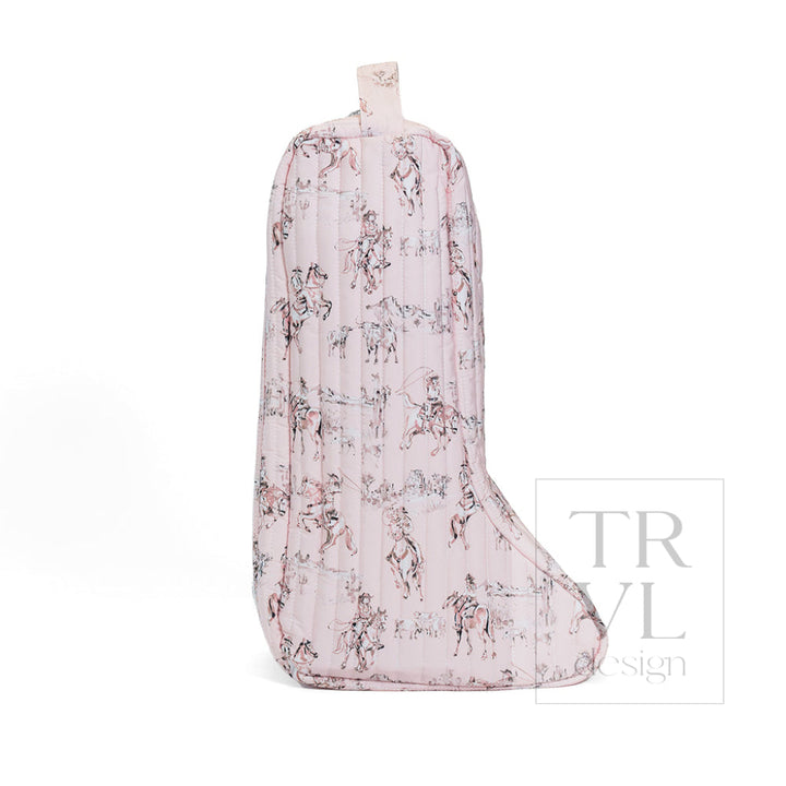 QUILTED LG BOOT BAG - COWGIRL TOILE - Shoe Bags