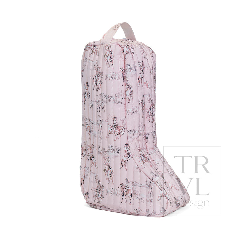 QUILTED LG BOOT BAG - COWGIRL TOILE - Shoe Bags