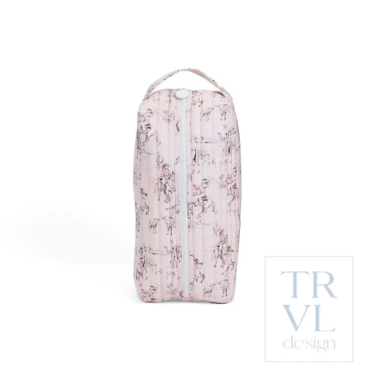 Quilted Medium Boot Bag - Cowgirl Toile - Shoe Bags