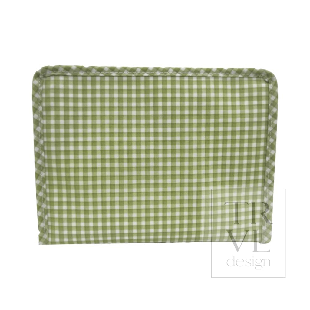 ROADIE MEDIUM Zip Pouch - RODEO CHECK CACTUS (With White Zipper) - Travel Pouches