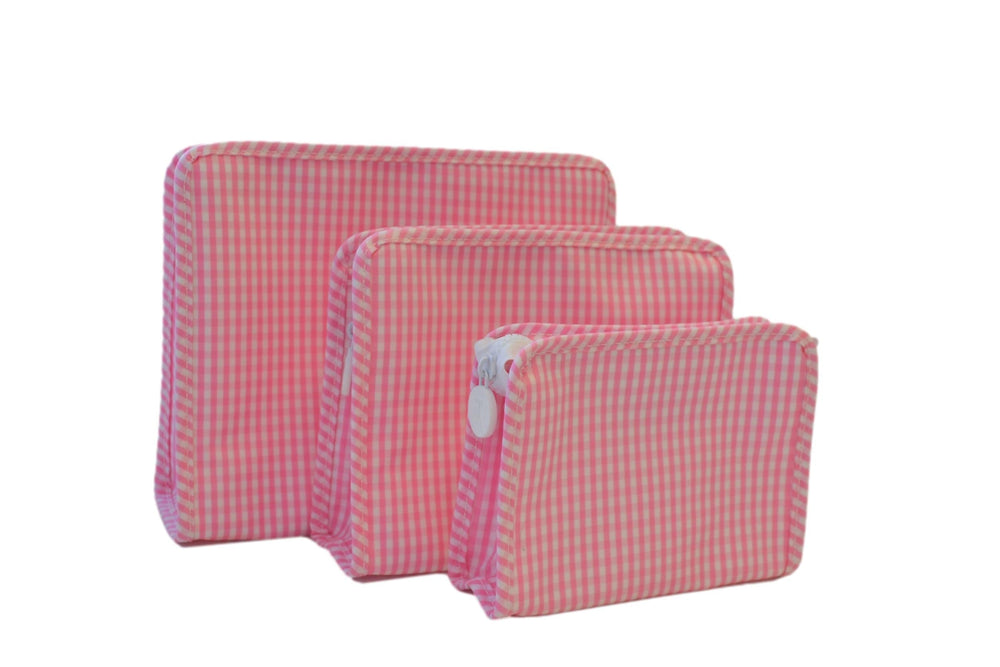 Roadie Large - Gingham Pink
