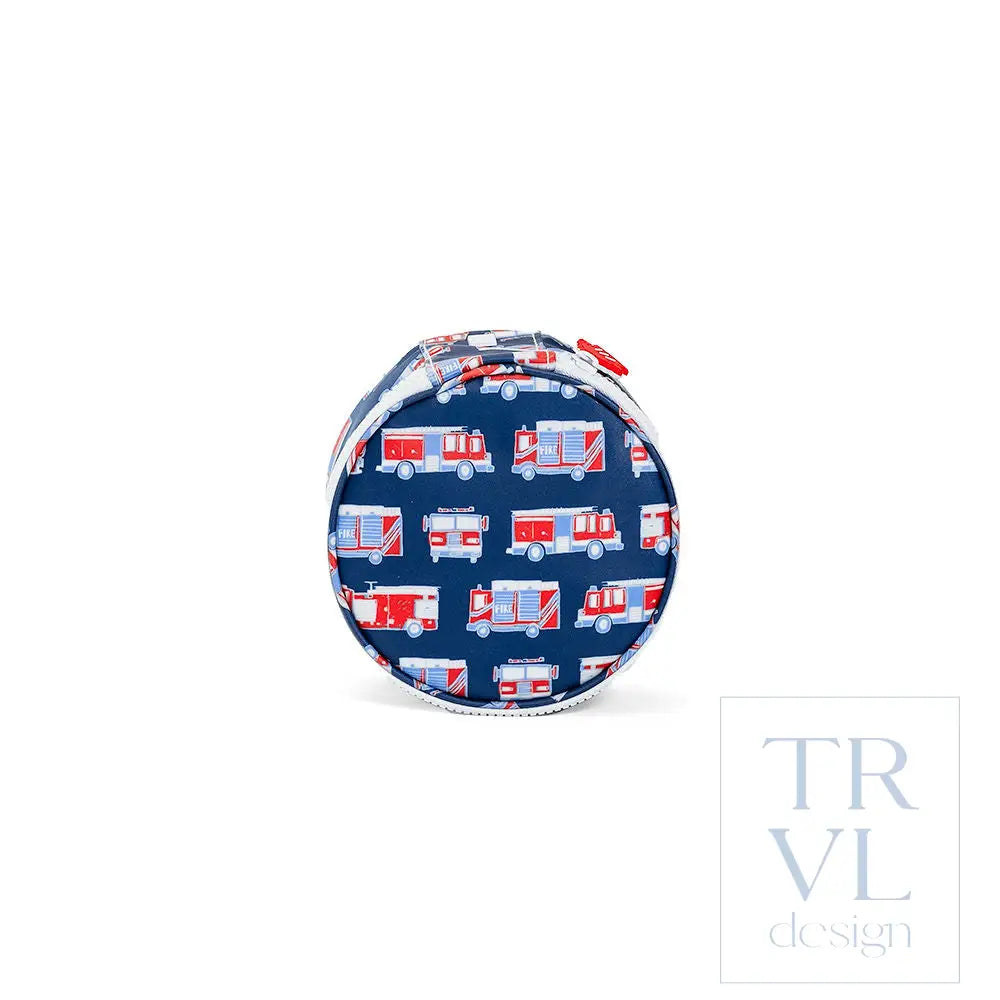 Round Case - Fire Engines - Jewelry Holders