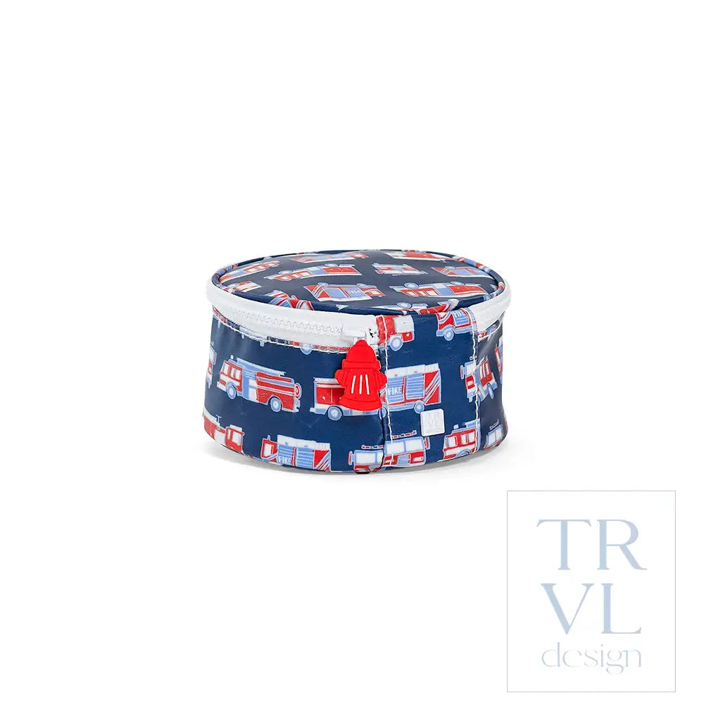 Round Case - Fire Engines - Jewelry Holders