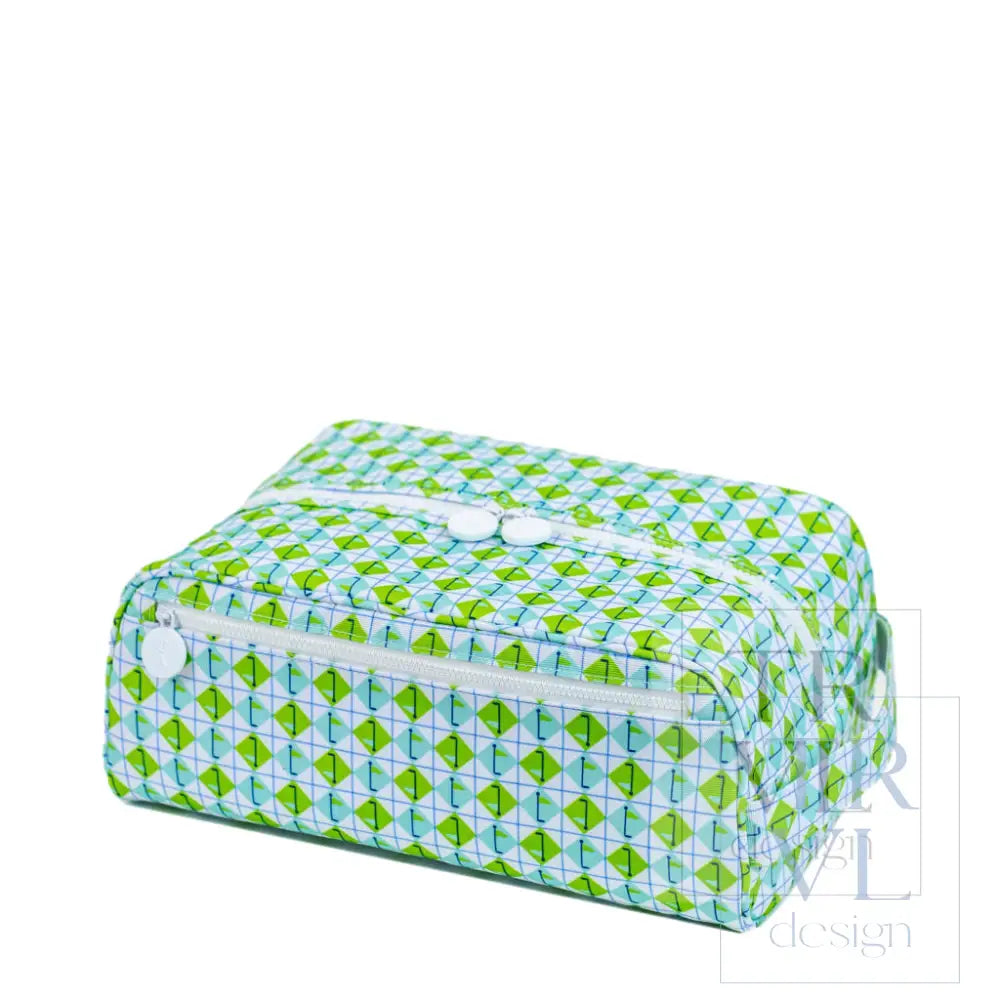 SHOE BAG - TEE TIME AQUA GREEN DIAMOND - Shoe Bags