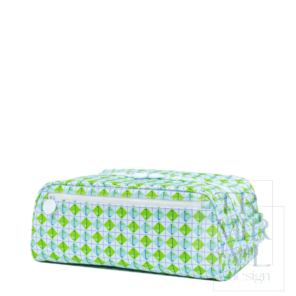 SHOE BAG - TEE TIME AQUA GREEN DIAMOND - Shoe Bags