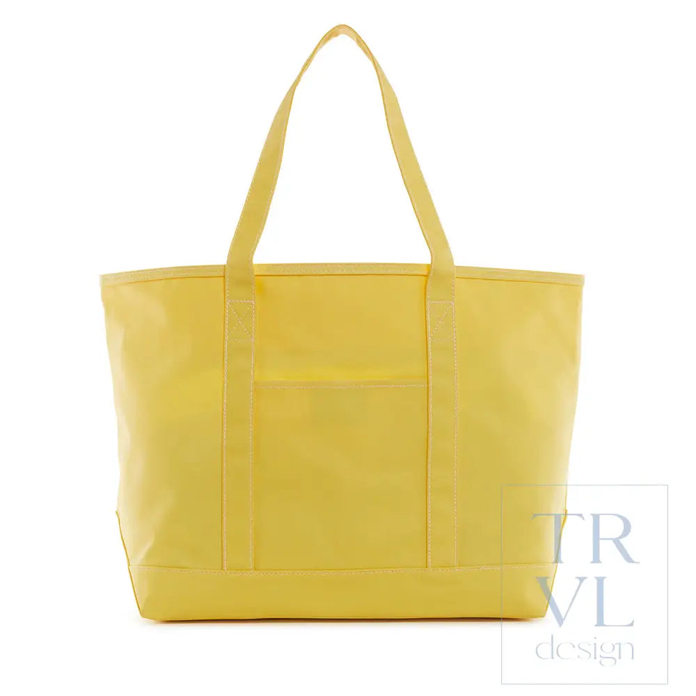 Signal Flag Tote - Tote Bag - Coated Canvas Maxi Tote - Daffodil Yellow - Tote Bags