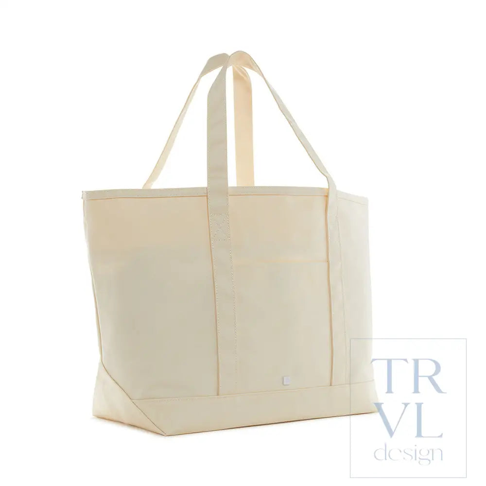 Signal Flag Tote - Tote Bag - Coated Canvas Maxi Tote - Natural - Tote Bags