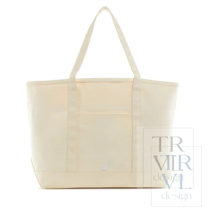 Maxi Tote - Coated Canvas Large Natural *Backorder 9/10