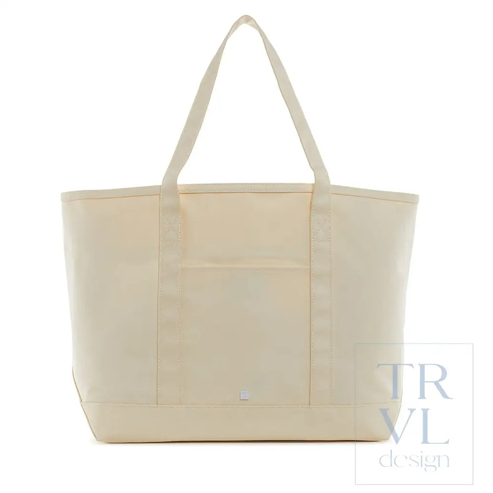 Signal Flag Tote - Tote Bag - Coated Canvas Maxi Tote - Natural - Tote Bags