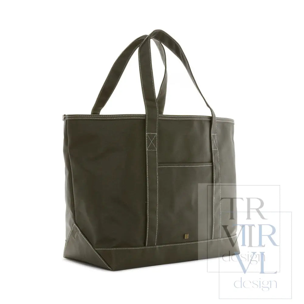 Maxi Tote - Coated Canvas Large Olive *New!