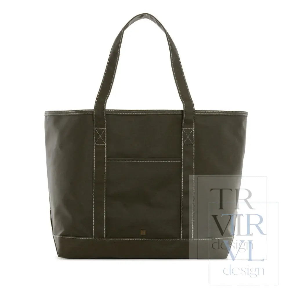 Maxi Tote - Coated Canvas Large Olive *New!
