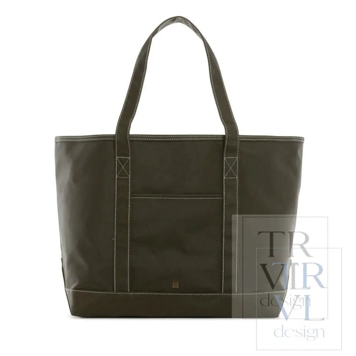 Maxi Tote - Coated Canvas Large Olive *New!