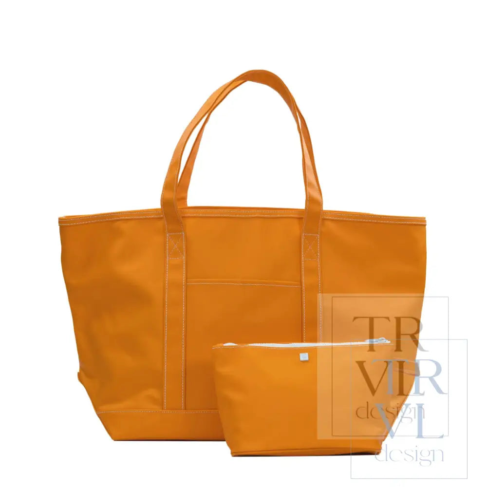 MAXI TOTE - COATED CANVAS Large ORANGE - Tote Bags