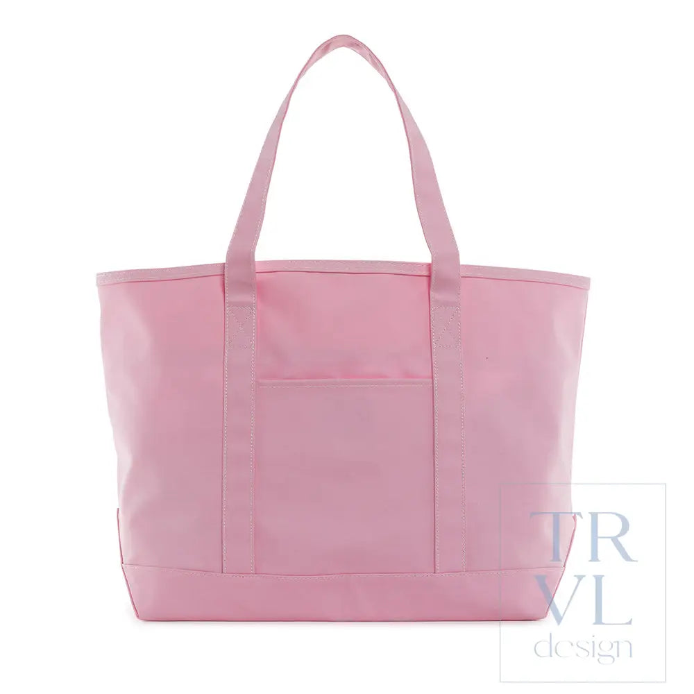 Signal Flag Tote - Tote Bag - Coated Canvas Maxi Tote - Peony Pink - Tote Bags