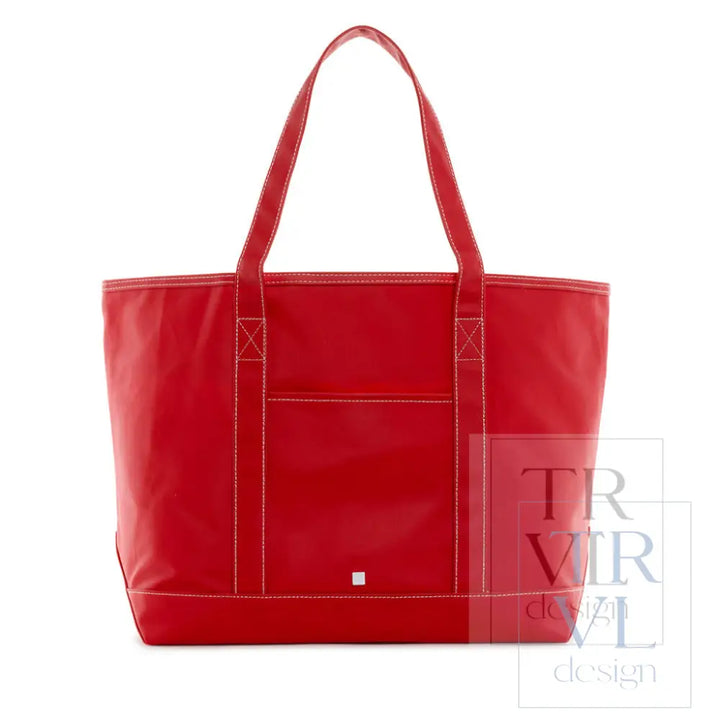 Maxi Tote - Coated Canvas Large Red *New!