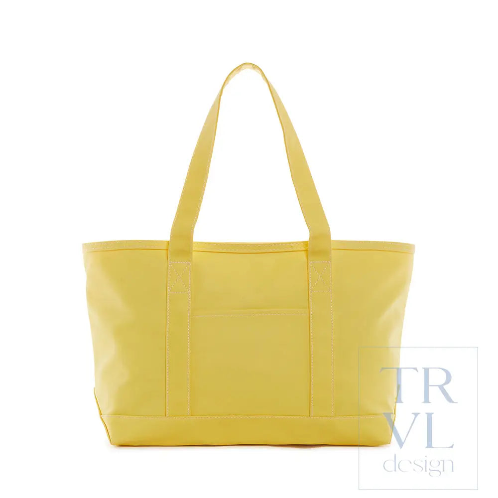 Signal Flag Tote - Tote Bag - Coated Canvas Medium Tote - Daffodil Yellow - Tote Bags