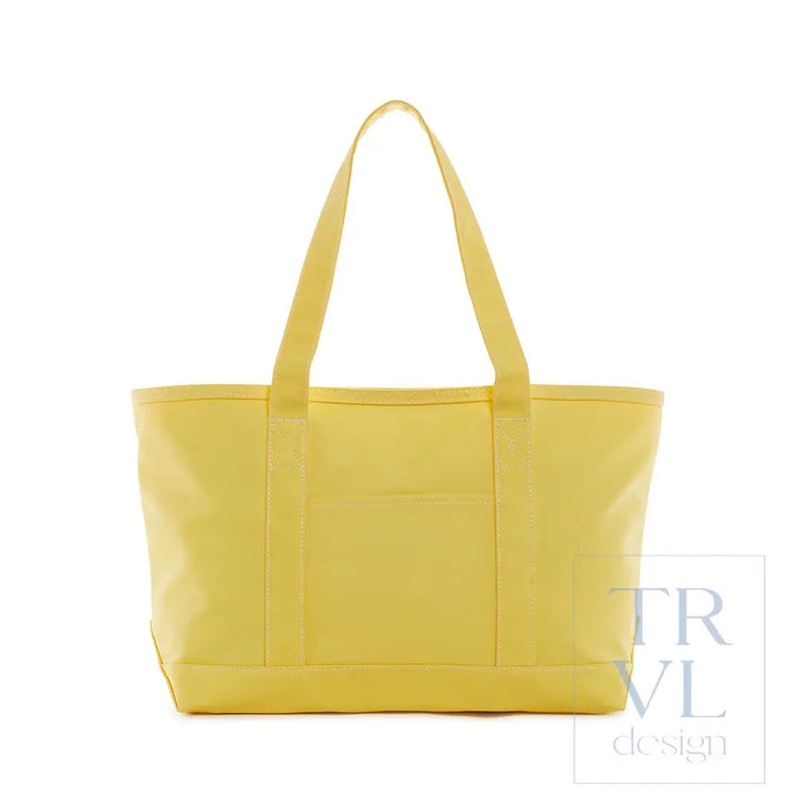 Signal Flag Tote - Tote Bag - Coated Canvas Medium Tote - Daffodil Yellow - Tote Bags