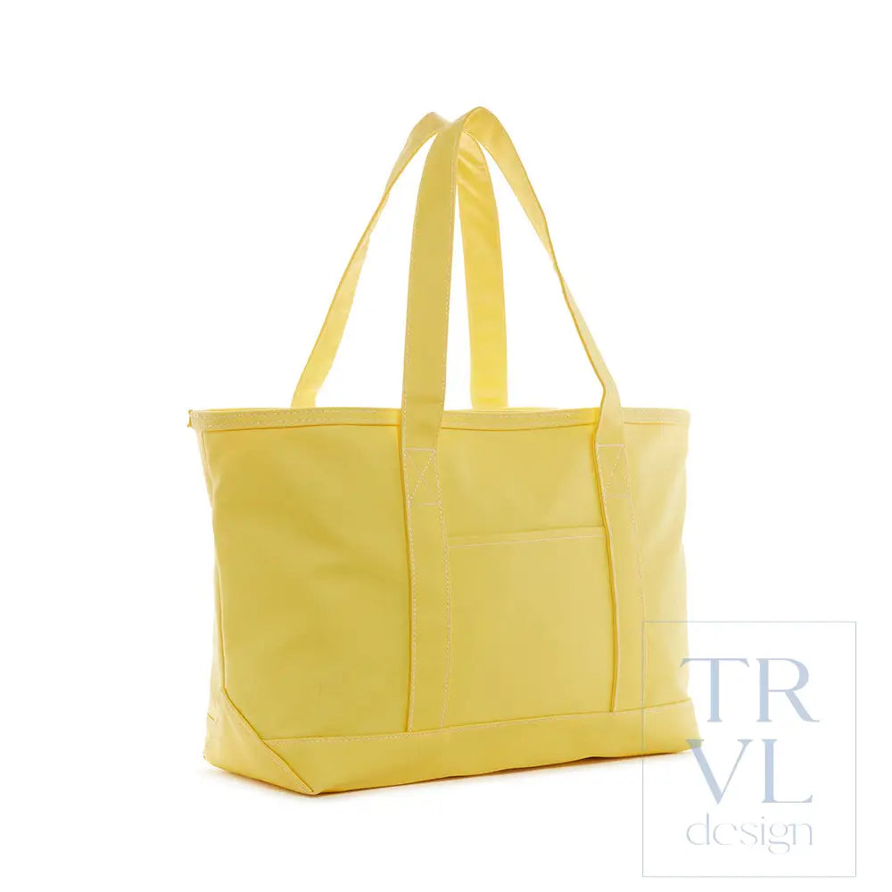 Signal Flag Tote - Tote Bag - Coated Canvas Medium Tote - Daffodil Yellow - Tote Bags