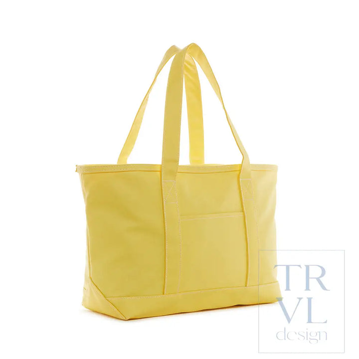 Signal Flag Tote - Tote Bag - Coated Canvas Medium Tote - Daffodil Yellow - Tote Bags