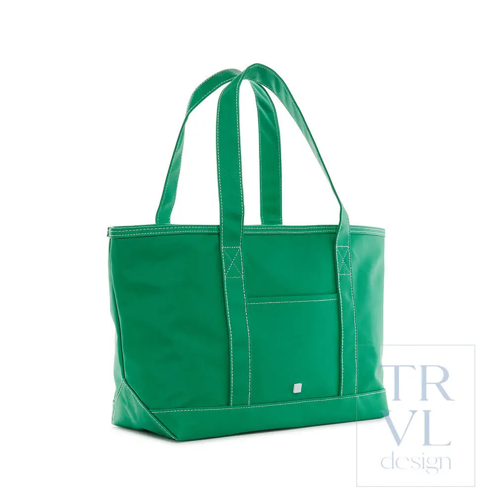 Signal Flag Tote - Tote Bag - Coated Canvas Medium Tote - Kelley Green - Tote Bags
