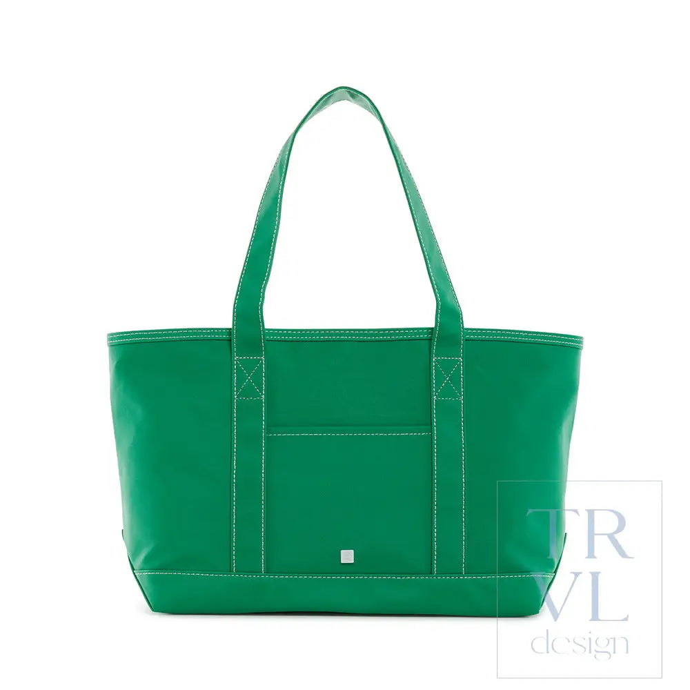 Signal Flag Tote - Tote Bag - Coated Canvas Medium Tote - Kelley Green - Tote Bags