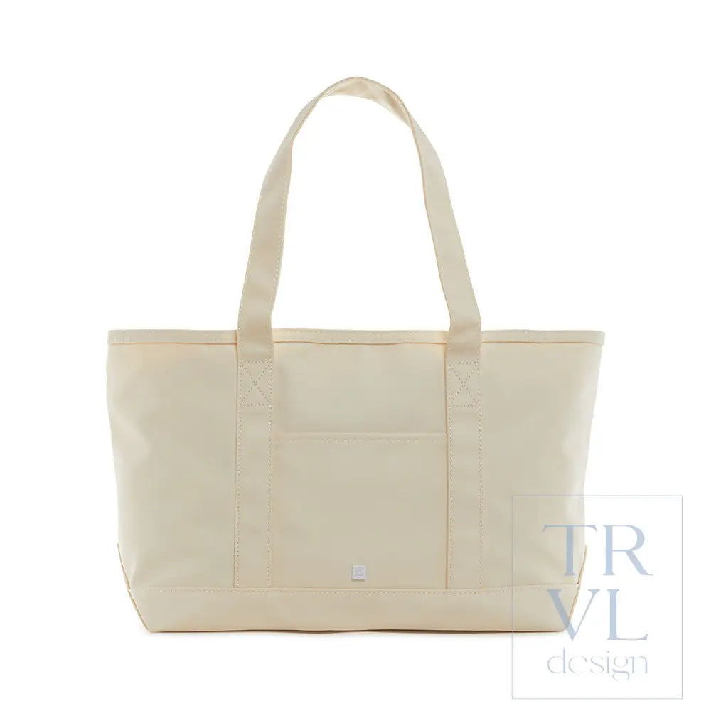 Signal Flag Tote - Tote Bag - Coated Canvas Medium Tote - Natural - Tote Bags