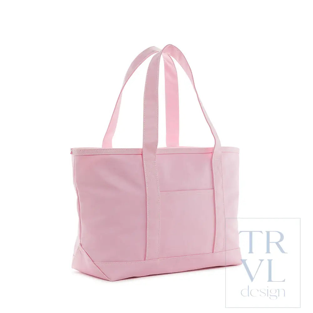 Signal Flag Tote - Tote Bag - Coated Canvas Medium Tote - Peony Pink - Tote Bags