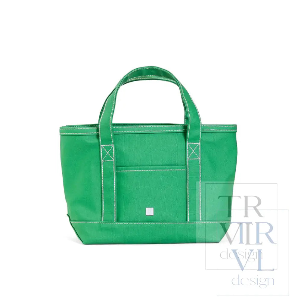 MINI TOTE - COATED CANVAS KELLY GREEN - Tote Bags