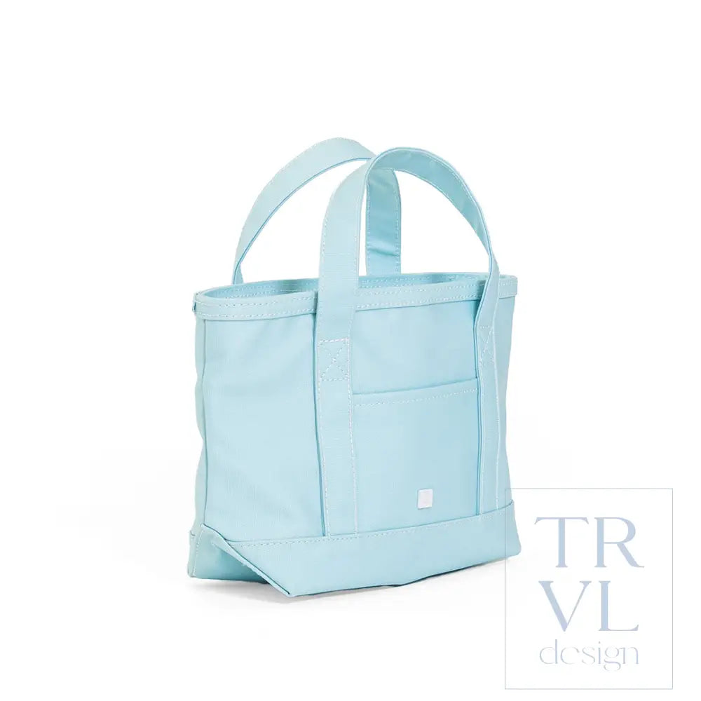 Signal Flag Tote - Tote Bag - Coated Canvas Mini Tote - LAKE BLUE - Tote Bags