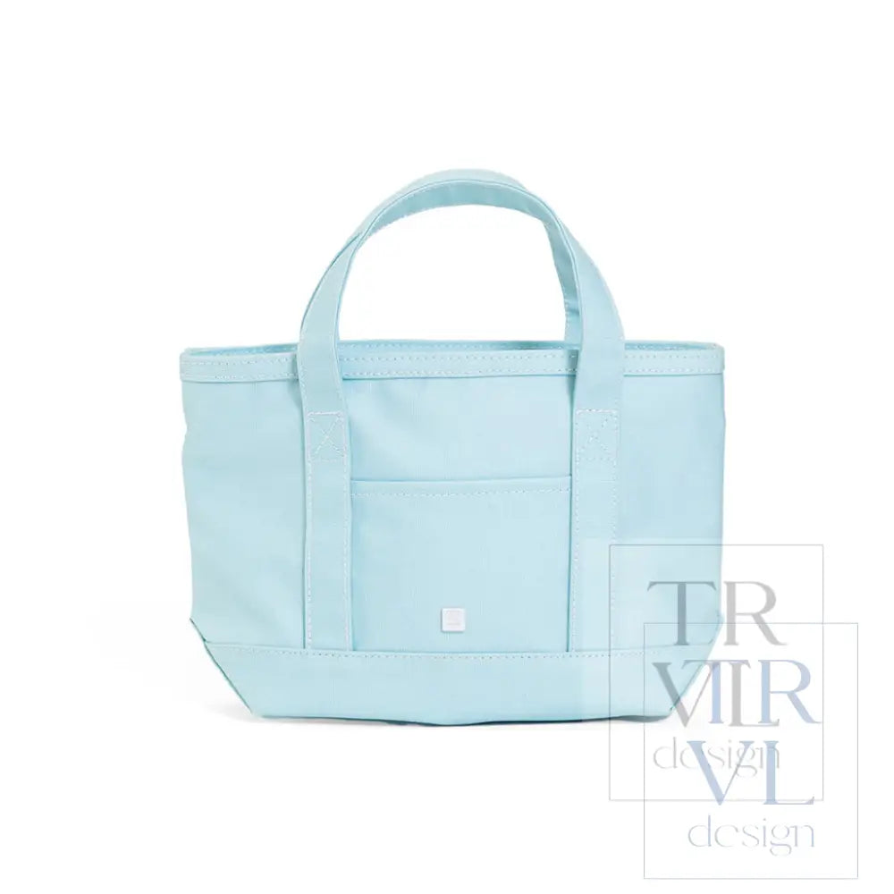 MINI TOTE - COATED CANVAS LAKE BLUE - Tote Bags