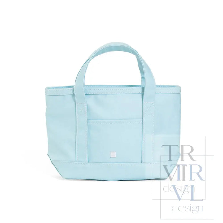 MINI TOTE - COATED CANVAS LAKE BLUE - Tote Bags